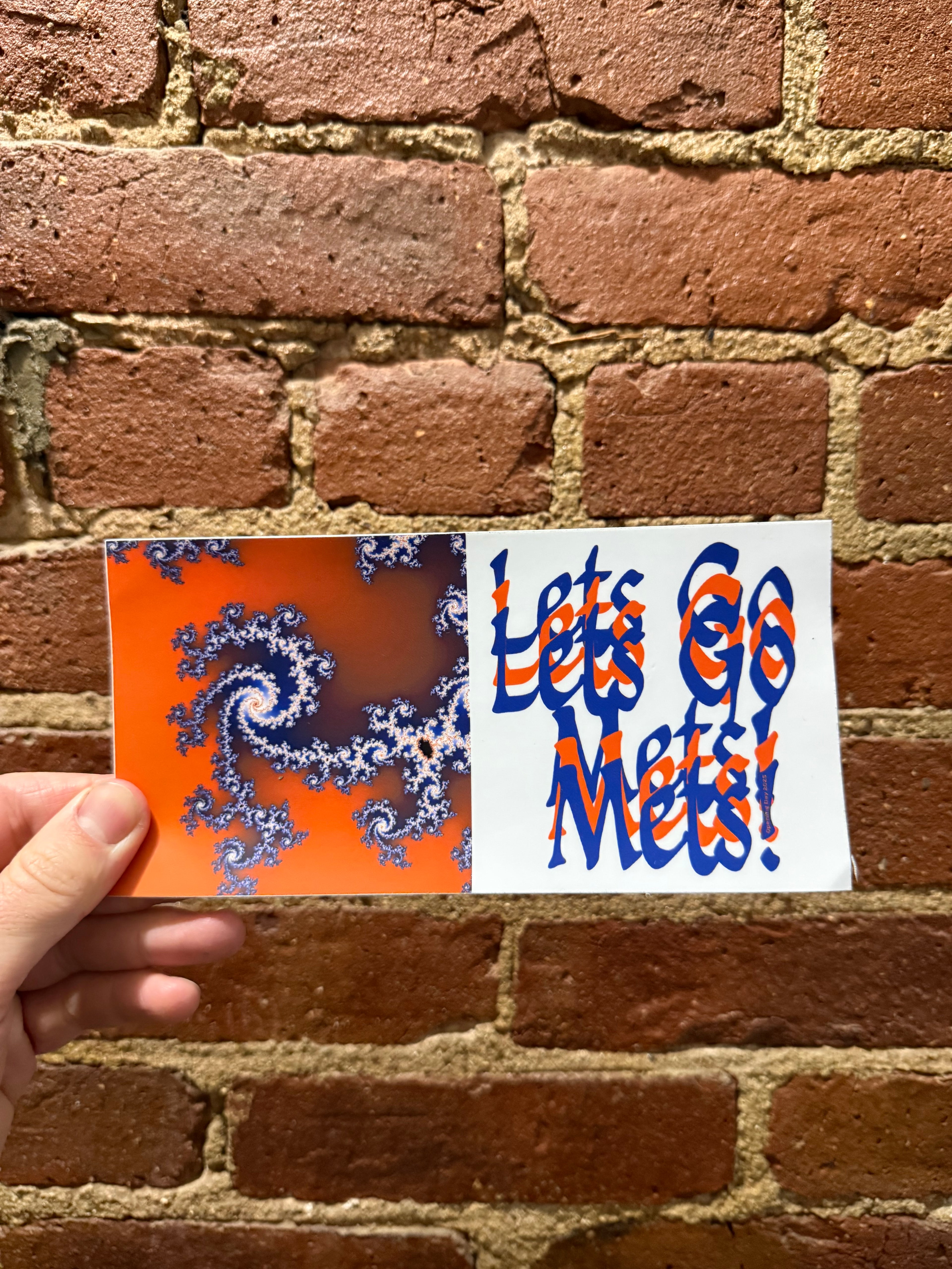 Mets Fractal Bumper Sticker