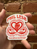 Phil "Bass Clef Heart" Sticker